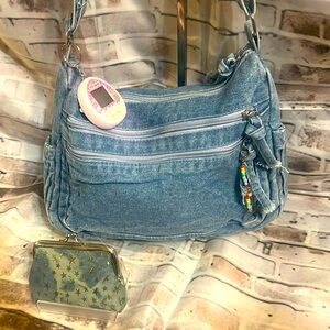 Denim Bag - 90s era - coin purse - Tamagotchi - Halloween costume
